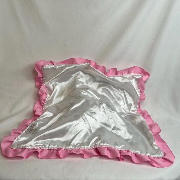 Okie Dokie Kitty Cat Baby Lovey Security Blanket Leopard Pink Satin Rattles. - Picture 7 of 10